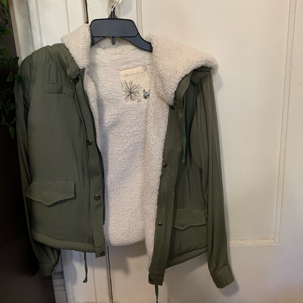 Olive green hoodie